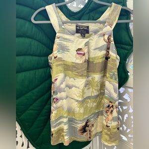 VTG Kim Taylor Reece X Hilo Hattie’s womens hula tank top blouse. Size XS